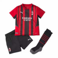 AC Milan Kids Soccer Jersey Home Whole Kit (Jersey+Short+Socks) 2021/22