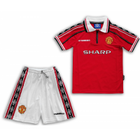 Manchester United Kids Jersey Home Kit(Jersey+Short) 1998/00