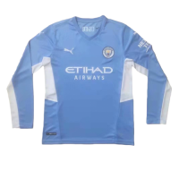 Manchester City Soccer Jersey Home Long Sleeve Replica 2021/22