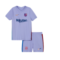 Barcelona Kids Soccer Jersey Away Kit (Jersey+Short) Replica 2021/22