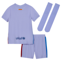 Barcelona Kids Soccer Jersey Away Whole Kit(Jersey+Short+Socks) Replica 2021/22