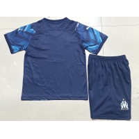 Marseilles Kid's Soccer Jersey Away Kit(Jersey+Short) Replica 2021/22