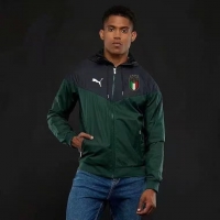 Italy Windbreaker Hoodie Jacket Green 2021/22