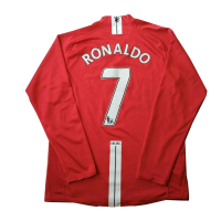 Manchester United RONALDO #7 Retro Soccer Jersey Long Sleeve Replica 2007/08