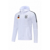 Germany Windbreaker Hoodie Jacket White 2021/22