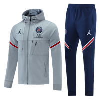 PSG Hoodie Training Kit (Jacket+Pants) Gray 2021/22