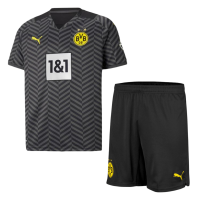 Borussia Dortmund Kids Soccer Jersey Away Kit(Jersey+Short) Replica 2021/22