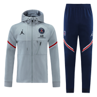 PSG Hoodie Training Kit (Jacket+Pants) Gray 2021/22