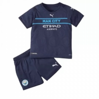 Manchester City Kids Soccer Jersey Third Away Kit(Jersey+Short) Replica 2021/22