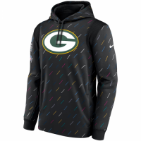 Men's Green Bay Packers Nike Charcoal 2021 NFL Crucial Catch Therma Pullover Hoodie