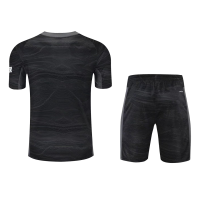 Manchester United Soccer Jersey Goalkeeper Kit(Jersey+Short) Black Replica 2021/22