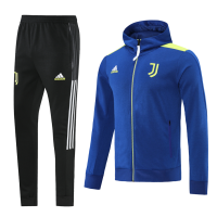 Juventus Hoodie Training Jacket Kit (Jacket+Pants) Blue&Black 2021/22
