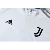 Juventus Zipper Sweatshirt Kit(Top+Pants) White&Black 2021/22