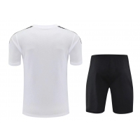 Bayern Munich Training Soccer Jersey Kit(Jersey+Shorts) White&Black 2021/22