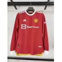 Manchester United Soccer Jersey Long Sleeve Away (Player Version) 2021/22
