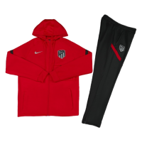 Atletico Madrid Hoodie Training Kit Red&Black (Jacket+Pants) 2021