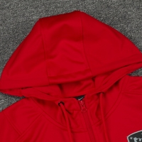 Atletico Madrid Hoodie Training Kit Red&Black (Jacket+Pants) 2021