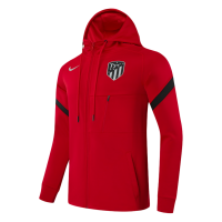 Atletico Madrid Hoodie Training Kit Red&Black (Jacket+Pants) 2021
