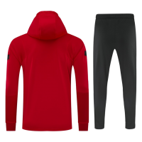 Atletico Madrid Hoodie Training Kit Red&Black (Jacket+Pants) 2021