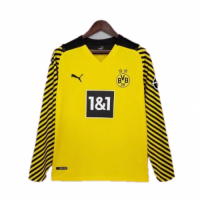 Borussia Dortmund Soccer Jersey Long Sleeve Home Replica 2021/22