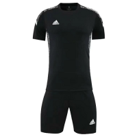 Customize Team Soccer Jersey Kit (Shirt+Short) Black - 720