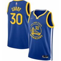 Men's Golden State Warriors Stephen Curry #30 Nike Royal 21/22 Swingman Jersey -Icon Edition