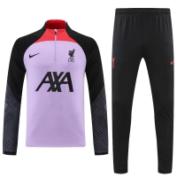 Liverpool Zipper Sweatshirt Kit(Top+Pants) Lavender 2022/23