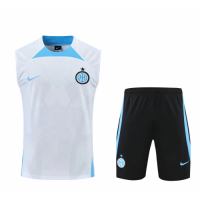 Inter Milan Sleeveless Training Kit (Top+Shorts) White 2022/23