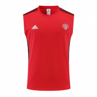 Manchester United Sleeveless Training Kit (Top+Shorts) Red 2022/23