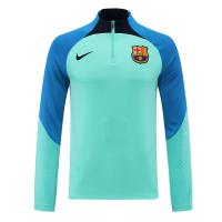 Barcelona Zipper Sweatshirt Kit(Top+Pants) Cyan 2022/23