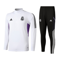 Real Madrid Zipper Sweat Kit(Top+Pants) White 2022/23