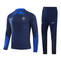 Kids PSG Zipper Sweat Training Kit(Top+Pants) Navy 2022/23