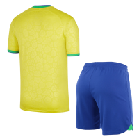 Brazil Jersey Home Kit(Jersey+Shorts) Replica World Cup 2022