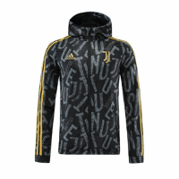 Juventus Windbreaker Hoodie Jacket Black&Gold 2021/22