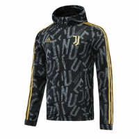 Juventus Windbreaker Hoodie Jacket Black&Gold 2021/22