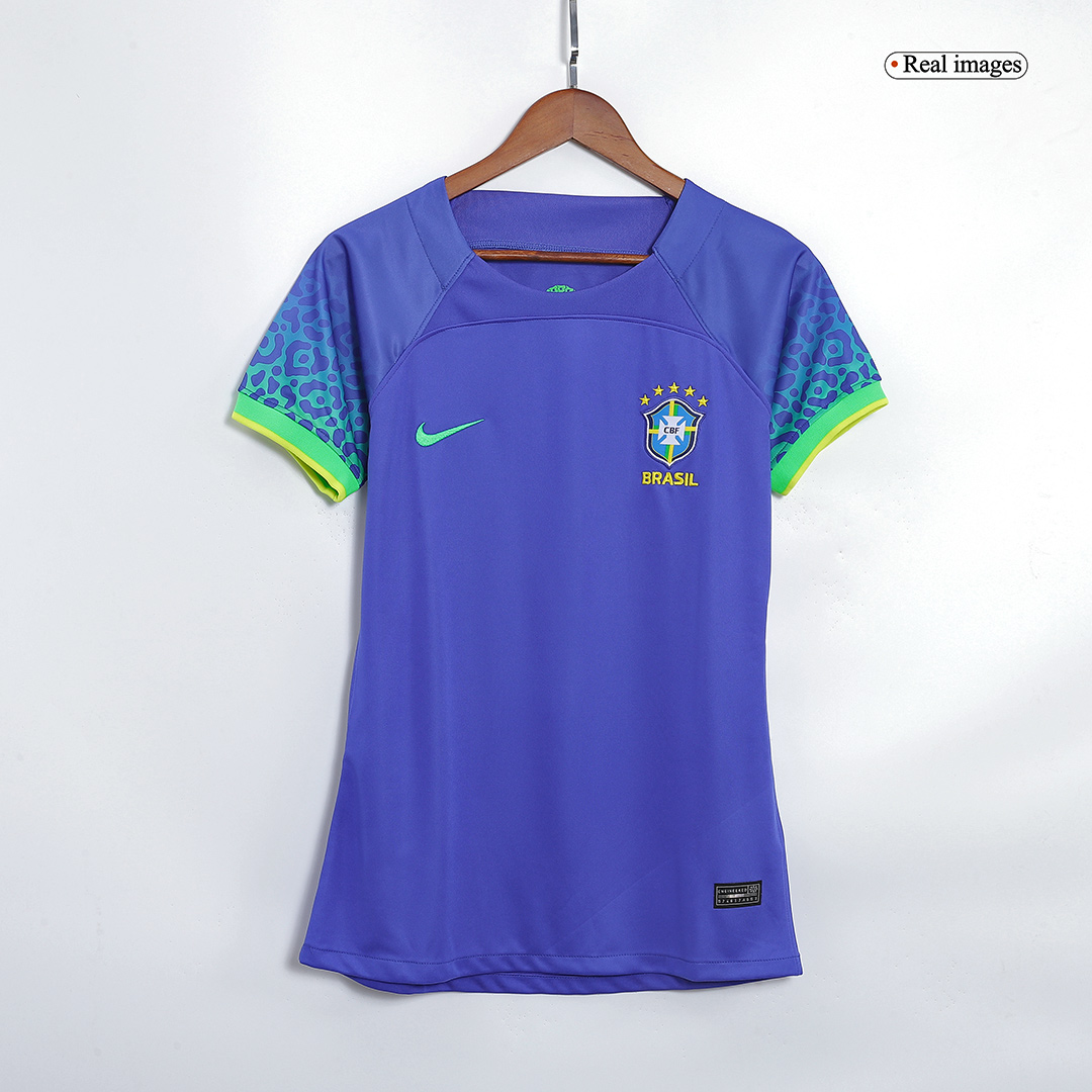 Brazil Women's NEYMAR JR #10 Away Jersey Replica World Cup 2022
