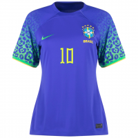 Brazil Women's NEYMAR JR #10 Away Jersey Replica World Cup 2022