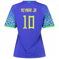 Brazil Women's NEYMAR JR #10 Away Jersey Replica World Cup 2022