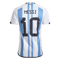 Argentina Messi #10 Home Jersey Replica World Cup 2022