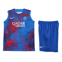 PSG Sleeveless Training Kit (Top+Shorts) Blue 2022/23