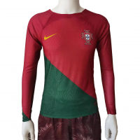 Portugal Long Sleeve Jersey Home Player Version World Cup 2022