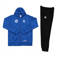 Real Madrid x Marvel Hoodie Sweatshirt Kit(Top+Pants) Blue 2022/23