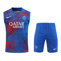 PSG Sleeveless Training Kit (Top+Shorts) Blue 2022/23