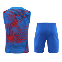 PSG Sleeveless Training Kit (Top+Shorts) Blue 2022/23