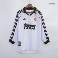 Real Madrid Retro Soccer Jersey Long Sleeve 1999/00