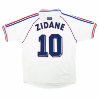 France Zidane #10 Retro Jersey Away Replica World Cup 1998
