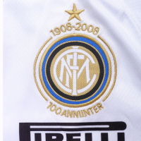 Inter Milan Figo #7 Retro Jersey 100th Anniversary Away 2007/08