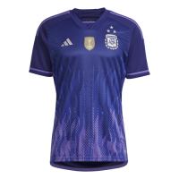 Argentina Kids Three Stars Away Jersey Whole Kit World Cup 2022