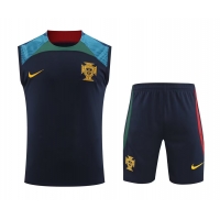 Portugal Sleeveless Training Kit (Top+Shorts) Navy 2022/23