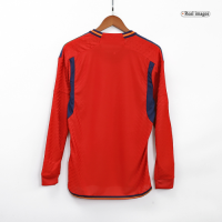 Spain Long Sleeve Jersey Home Player Version World Cup 2022